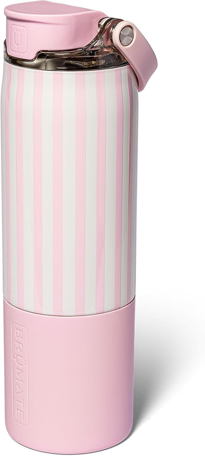 Rise 35oz Water Bottle With 100% Leakproof Covered Silicone Straw | Insulated Stainless Steel Water Bottle With Removable Straw | Fast Flow | Soft Sip Silicone Spout | BPA-Free (Rose Taupe)