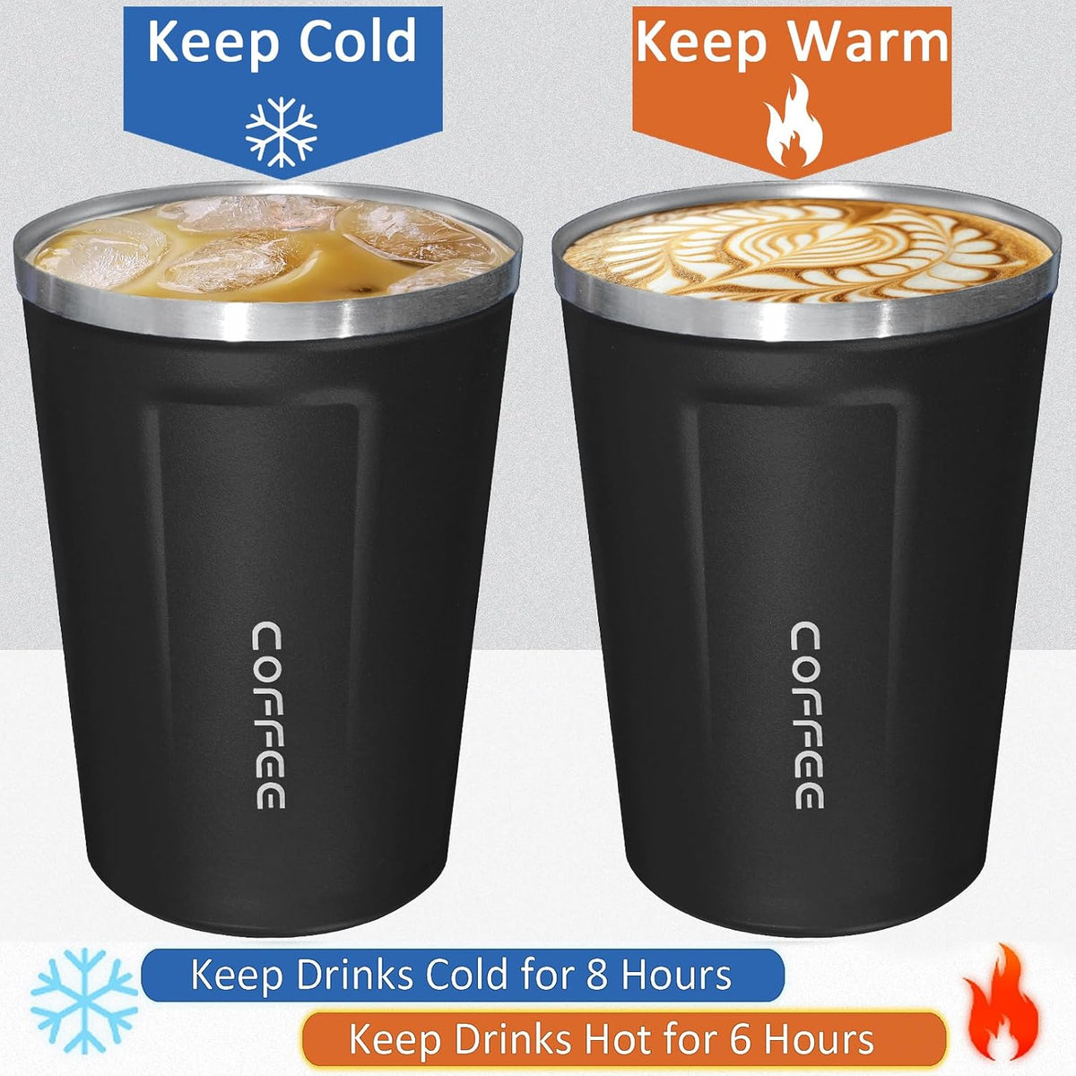 4 Pack Travel Coffee Mug 17oz Insulated Coffee Cup with Lid, Reusable Thermal Coffee Cup Stainless Steel Coffee Tumbler to Keep Hot & Cold Drinks for Car, Daily, Travel and Gifts, Multicolor