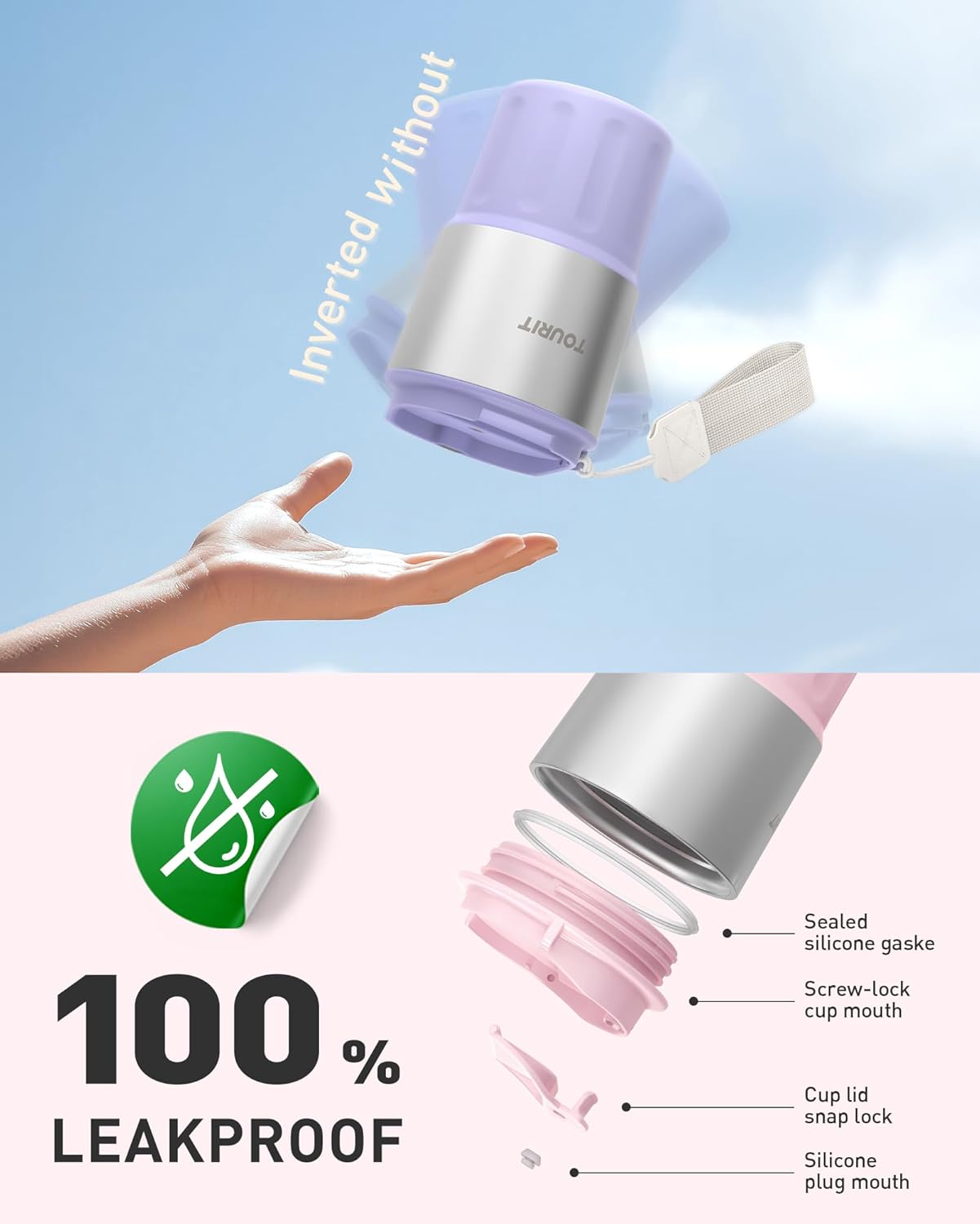 16 oz Travel Coffee Mug Spill-Proof, Insulated Stainless Steel Coffee Mug with Lid & Silicone Sea, Double Wall Vacuum Travel Coffee Tumblers, Cup Holder Friendly Reusable Thermos-Pink