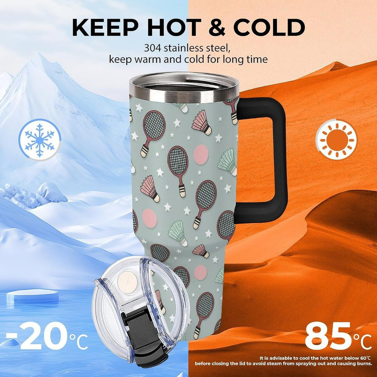 Leakproof Tumbler Vacuum Sealed Car Holder Friendly For Travel Simple Minimalist White Poppy Flower Pattern Coffee Mug Light Rose Red-style-27 - Colors C