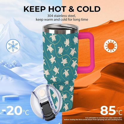 Leakproof Tumbler Vacuum Sealed Car Holder Friendly For Travel Simple Minimalist White Poppy Flower Pattern Coffee Mug Light Rose Red-style-27 - Colors C