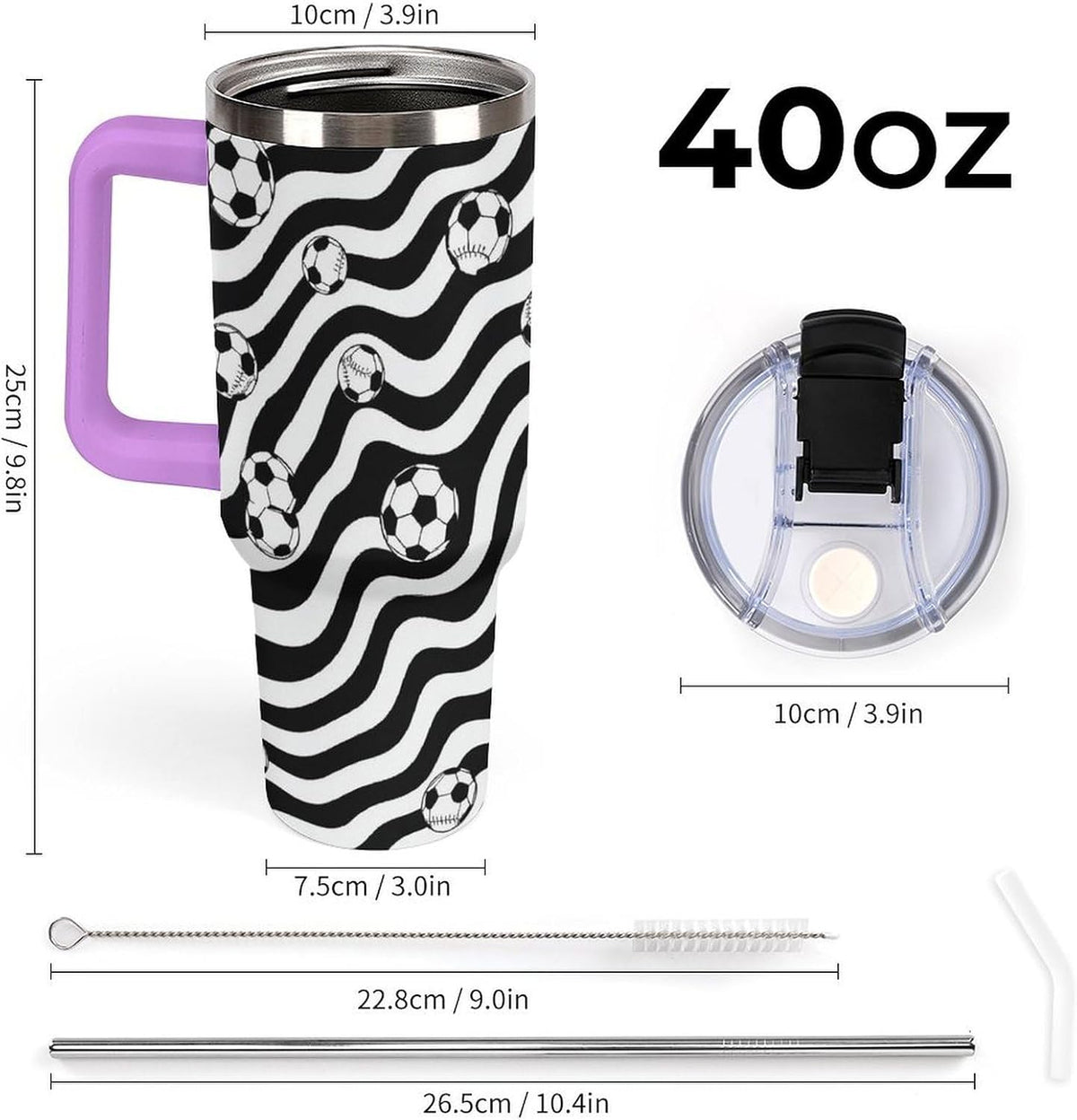 Leakproof Tumbler Vacuum Sealed Car Holder Friendly For Travel Simple Minimalist White Poppy Flower Pattern Coffee Mug Light Rose Red-style-27 - Colors C