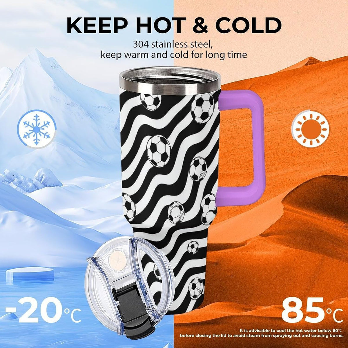 Leakproof Tumbler Vacuum Sealed Car Holder Friendly For Travel Simple Minimalist White Poppy Flower Pattern Coffee Mug Light Rose Red-style-27 - Colors C