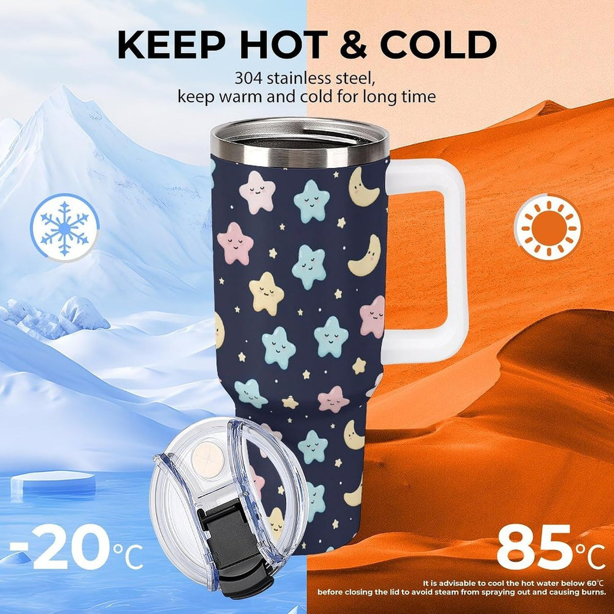Leakproof Tumbler Vacuum Sealed Car Holder Friendly For Travel Simple Minimalist White Poppy Flower Pattern Coffee Mug Light Rose Red-style-27 - Colors C