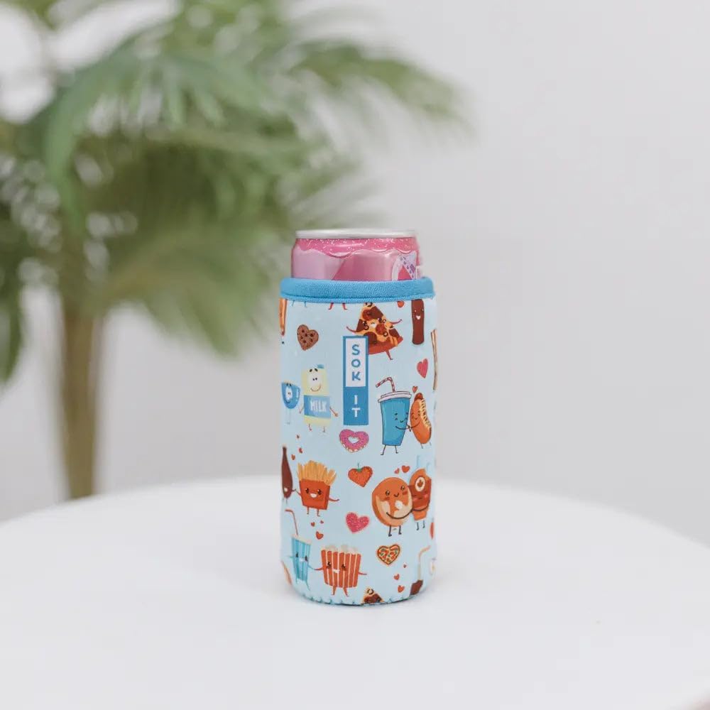 CanSok Sleeve for Beer & Soda Insulated Neoprene Cover (Ocean Oasis, 12oz Can Sleeve) - Colors F
