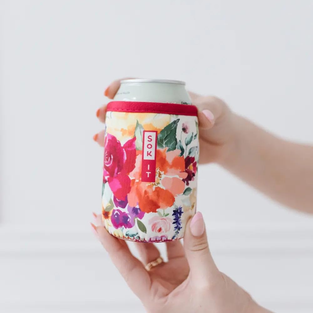 CanSok Sleeve for Beer & Soda Insulated Neoprene Cover (Ocean Oasis, 12oz Can Sleeve) - Colors F