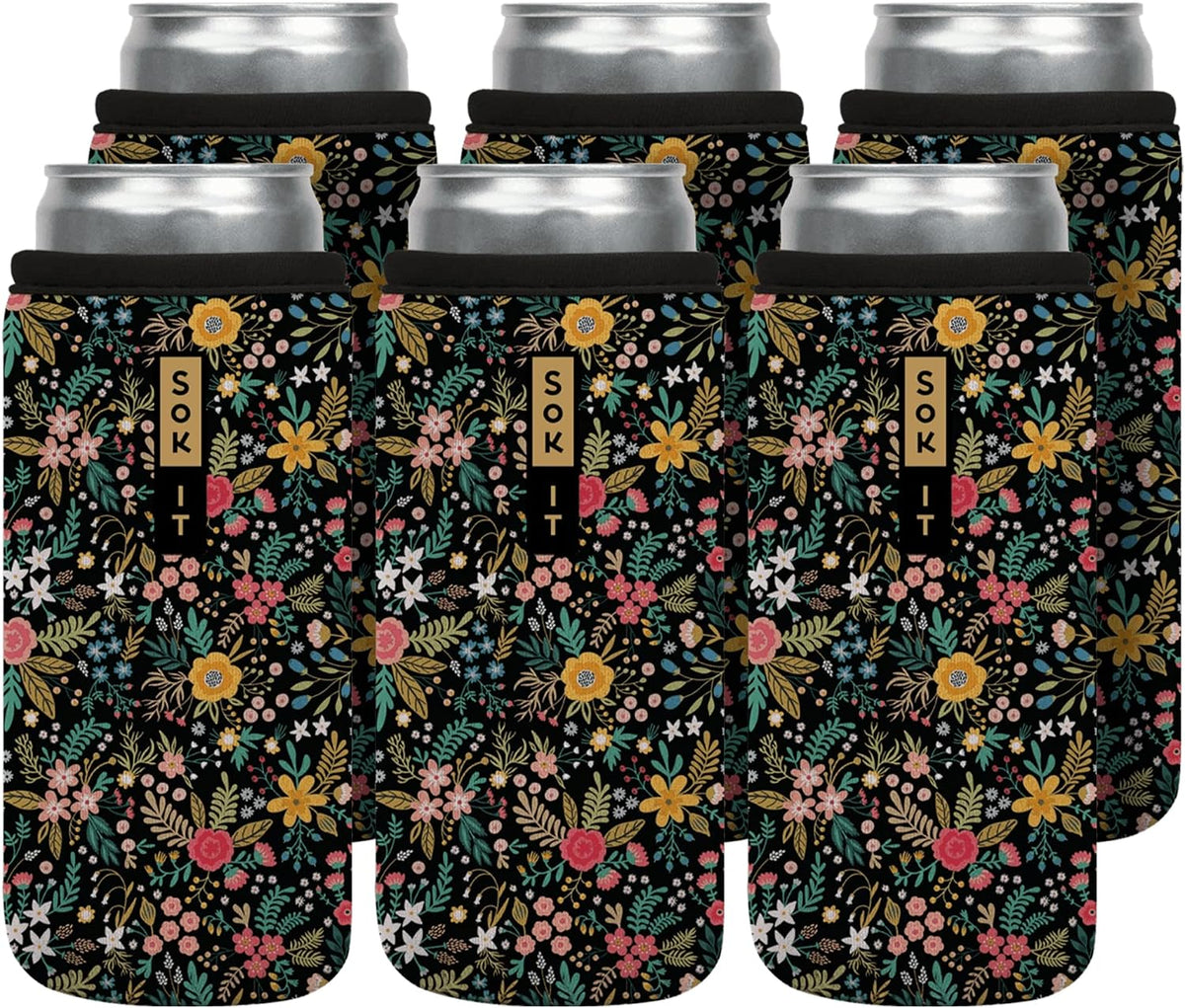 CanSok Sleeve for Beer & Soda Insulated Neoprene Cover (Ocean Oasis, 12oz Can Sleeve) - Colors F