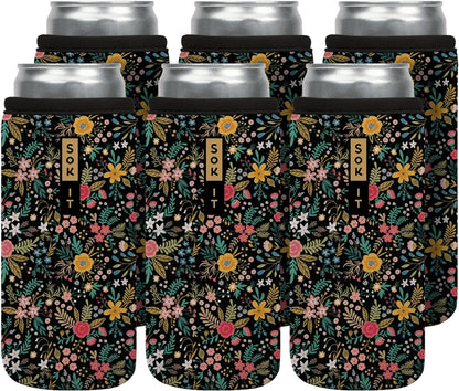CanSok Sleeve for Beer & Soda Insulated Neoprene Cover (Ocean Oasis, 12oz Can Sleeve) - Colors F