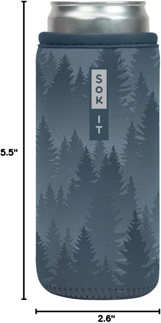 CanSok Sleeve for Beer & Soda Insulated Neoprene Cover (Ocean Oasis, 12oz Can Sleeve) - Colors F