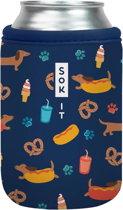 CanSok Sleeve for Beer & Soda Insulated Neoprene Cover (Ocean Oasis, 12oz Can Sleeve) - Colors F