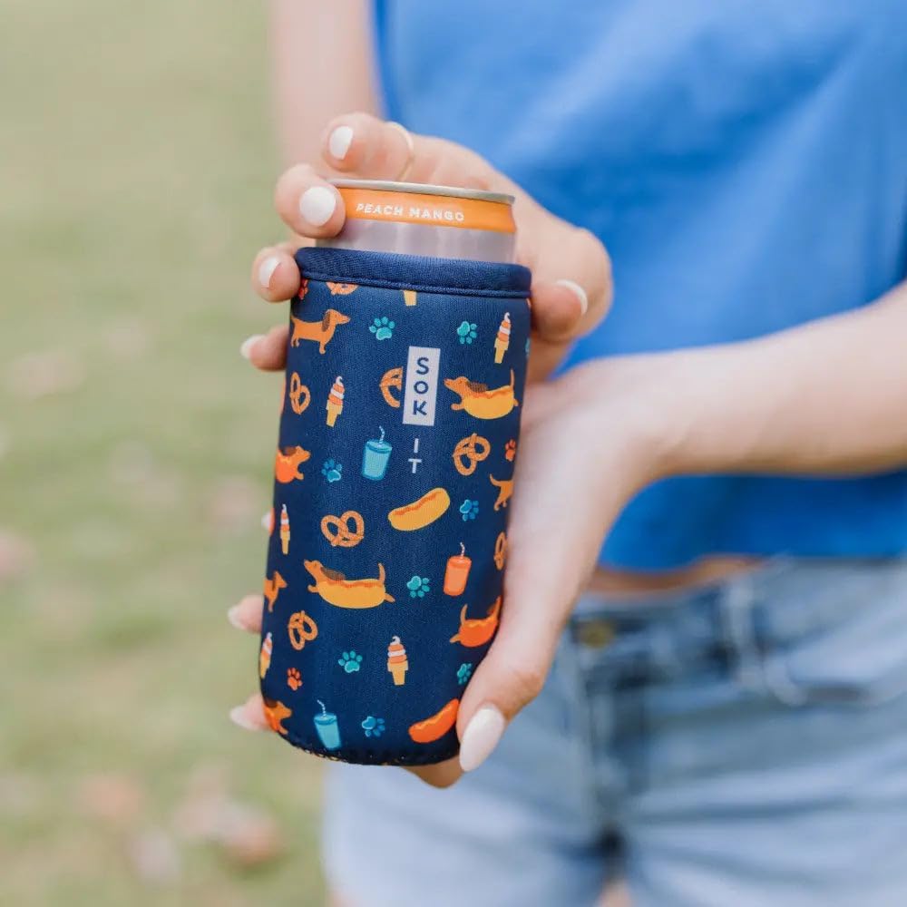 CanSok Sleeve for Beer & Soda Insulated Neoprene Cover (Ocean Oasis, 12oz Can Sleeve) - Colors F