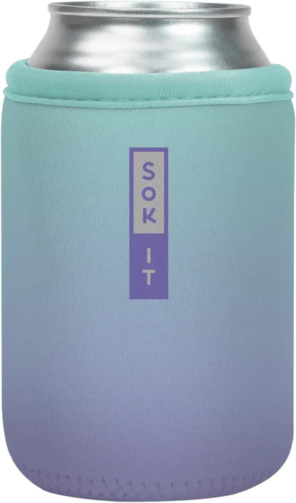 CanSok Sleeve for Beer & Soda Insulated Neoprene Cover (Ocean Oasis, 12oz Can Sleeve) - Colors F