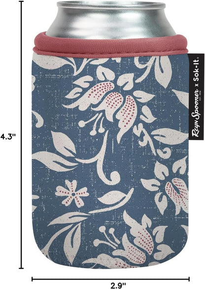 CanSok Sleeve for Beer & Soda Insulated Neoprene Cover (Ocean Oasis, 12oz Can Sleeve) - Colors F