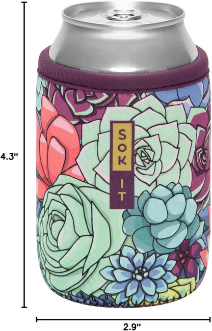 CanSok Sleeve for Beer & Soda Insulated Neoprene Cover (Ocean Oasis, 12oz Can Sleeve) - Colors F