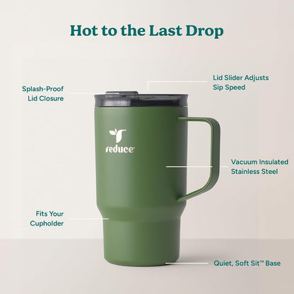 Hot1 18 oz Insulated Stainless Steel Mug - Temperature Adjusting Lid