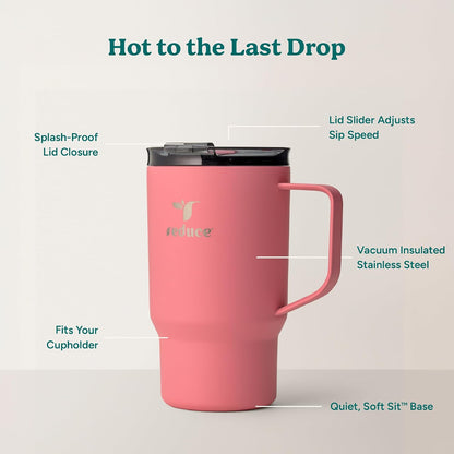Hot1 18 oz Insulated Stainless Steel Mug - Temperature Adjusting Lid