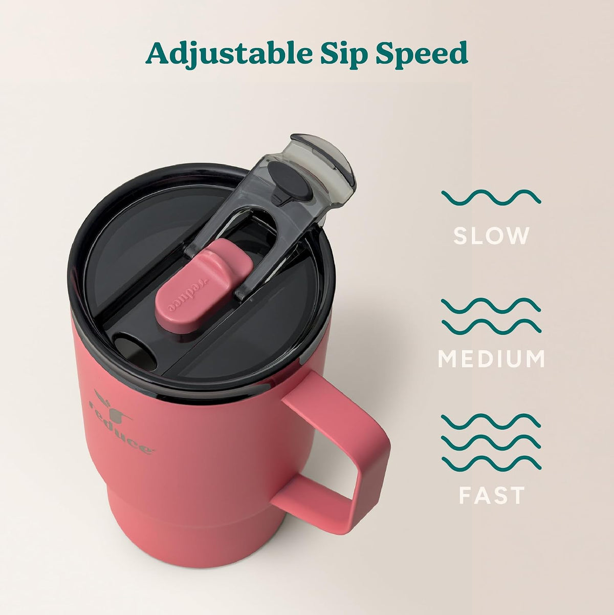 Hot1 18 oz Insulated Stainless Steel Mug - Temperature Adjusting Lid