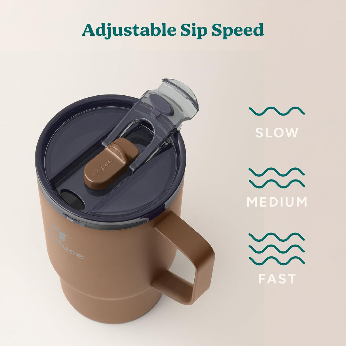 Hot1 18 oz Insulated Stainless Steel Mug - Temperature Adjusting Lid