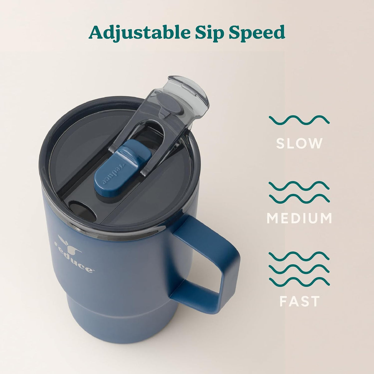 Hot1 18 oz Insulated Stainless Steel Mug - Temperature Adjusting Lid