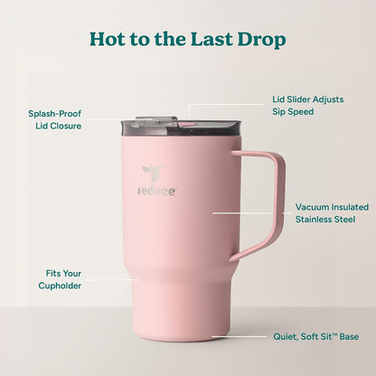 Hot1 18 oz Insulated Stainless Steel Mug - Temperature Adjusting Lid