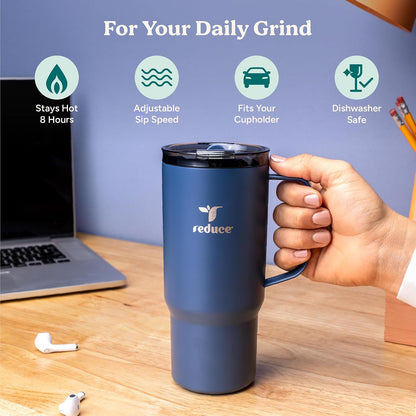 Hot1 18 oz Insulated Stainless Steel Mug - Temperature Adjusting Lid