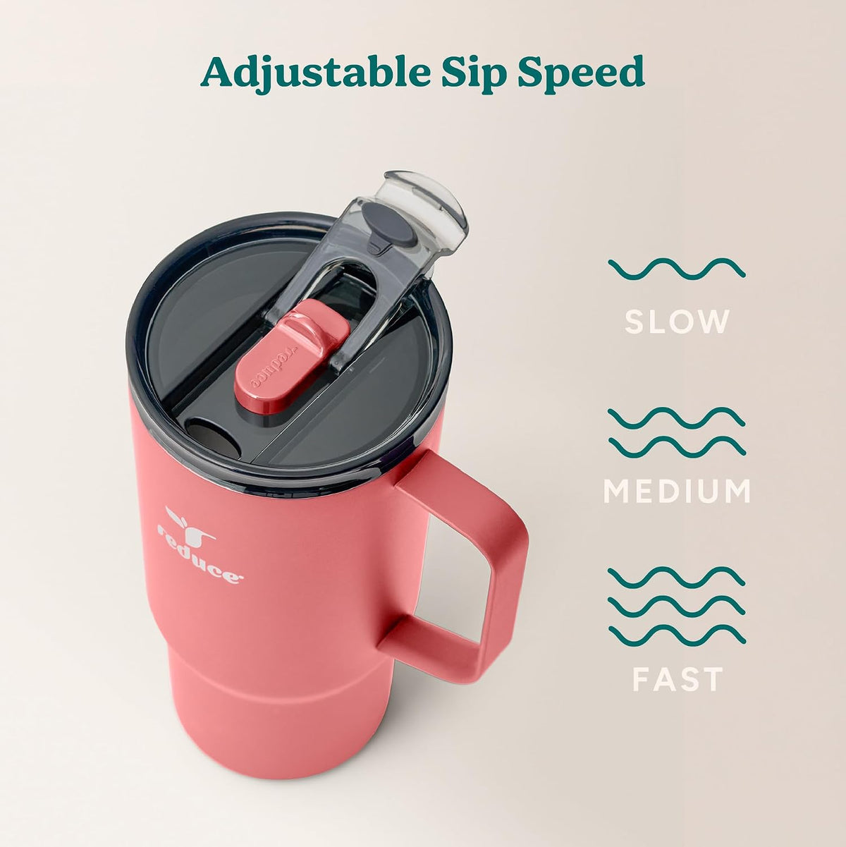 Hot1 18 oz Insulated Stainless Steel Mug - Temperature Adjusting Lid
