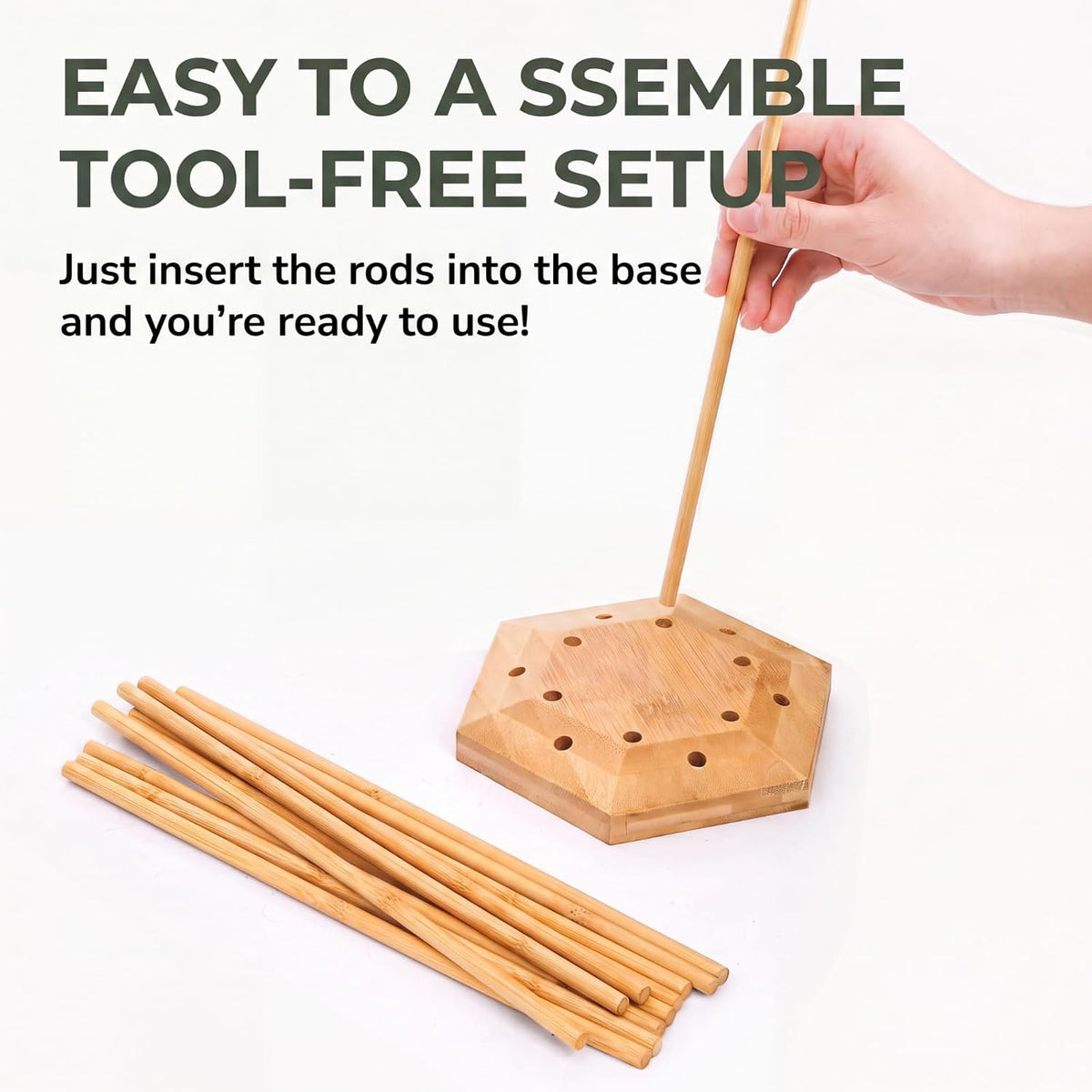 Set of 2 Plastic Bag and Bottle Drying Racks, Countertop Kitchen Bamboo Drying Stands for Cup, Mug, Gloves, Silicone Bags