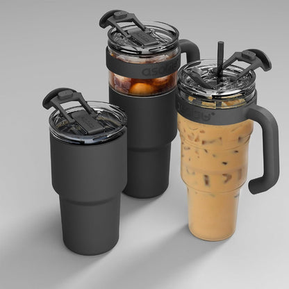 Ultimate Ceramic Travel Mug, 12oz Insulated Stainless Steel Coffee Cup with Handle & Splash-Resistant Lid, Ceramic Lined for Pure Taste, BPA-Free, Double-Wall Vacuum for Hot Drinks