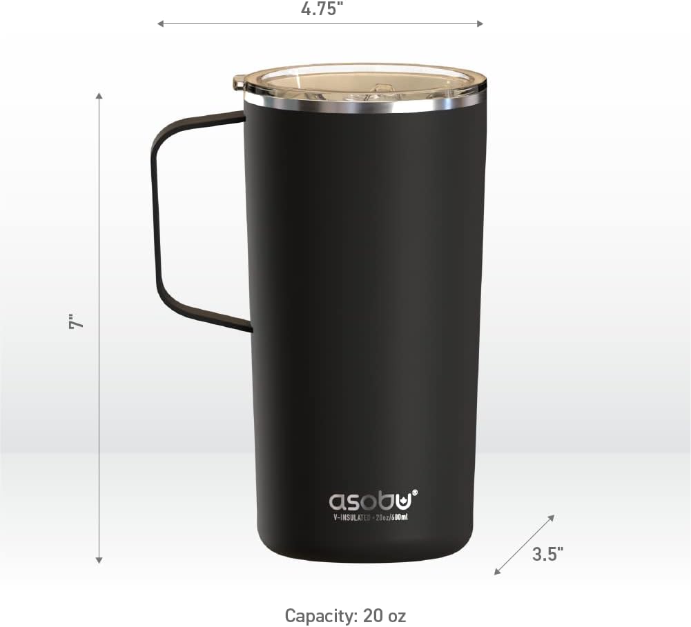Ultimate Ceramic Travel Mug, 12oz Insulated Stainless Steel Coffee Cup with Handle & Splash-Resistant Lid, Ceramic Lined for Pure Taste, BPA-Free, Double-Wall Vacuum for Hot Drinks