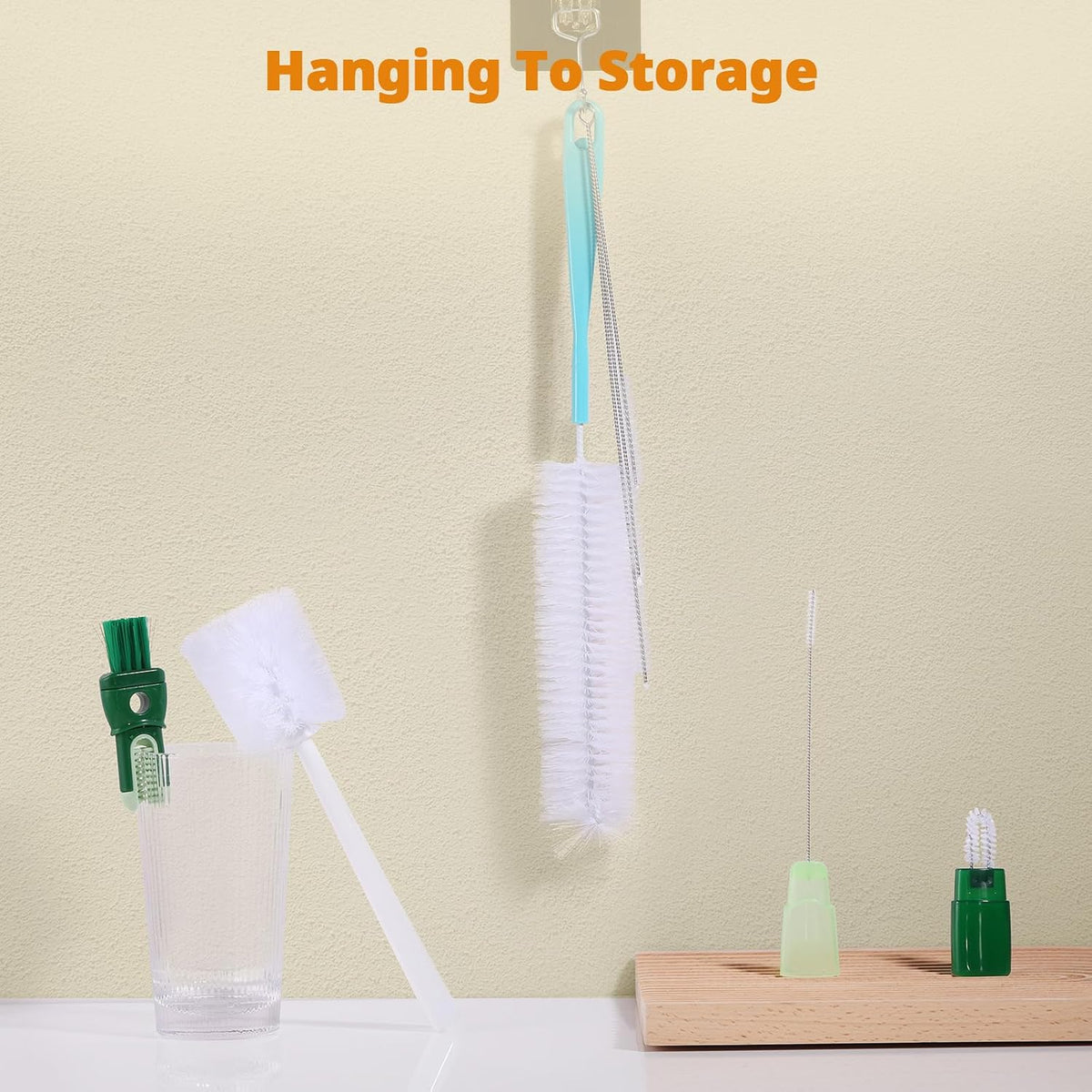 Bottle Brush Cleaning Set, 5-in-1 Cup Cleaner Brush