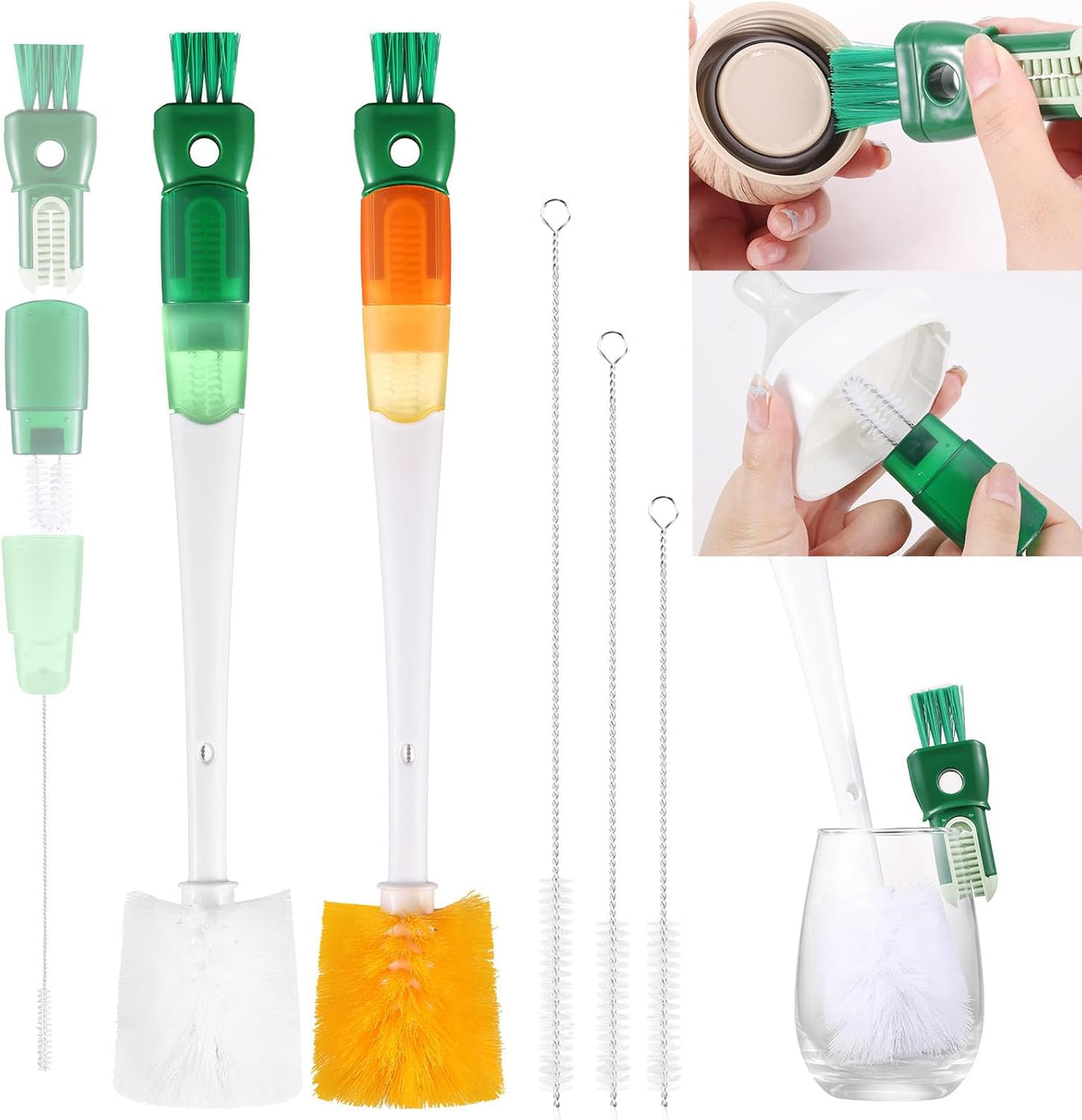 Bottle Brush Cleaning Set, 5-in-1 Cup Cleaner Brush