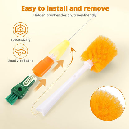Bottle Brush Cleaning Set, 5-in-1 Cup Cleaner Brush