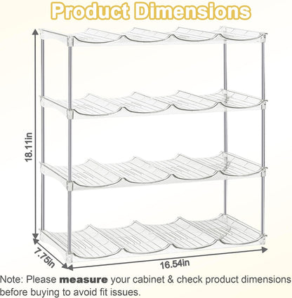 Stackable Water Bottle Organizer for Cabinet - Large Tumbler Organizer