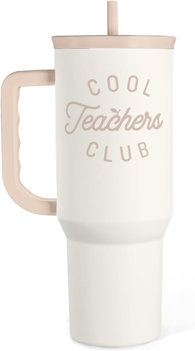 Floral Tumbler with Handle 40oz, Stainless Steel Insulated Tumblers Coffee Travel Mug Cup with Straw, Flower Coffee Cup Gifts for Women Girls, Gift for Her on Christmas Birthday Mothers Day