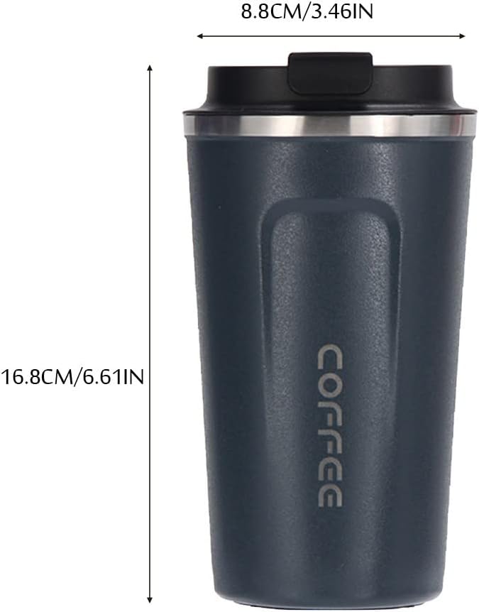 Coffee Travel Mug, 17 oz Insulated Coffee Mug with Spill Leakproof Lid,Stainless Steel Reusable Vacuum Double Wall Insulated Coffee Cup for Keep Hot/Ice Drinks,Tea,Beer,Water