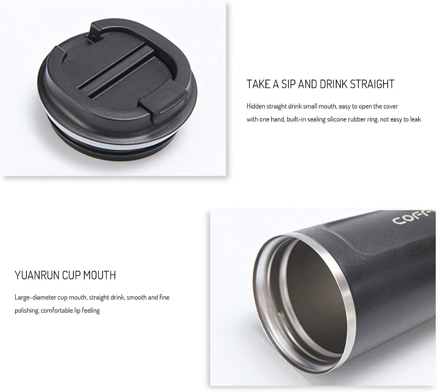 Coffee Travel Mug, 17 oz Insulated Coffee Mug with Spill Leakproof Lid,Stainless Steel Reusable Vacuum Double Wall Insulated Coffee Cup for Keep Hot/Ice Drinks,Tea,Beer,Water