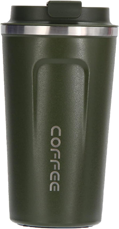 Coffee Travel Mug, 17 oz Insulated Coffee Mug with Spill Leakproof Lid,Stainless Steel Reusable Vacuum Double Wall Insulated Coffee Cup for Keep Hot/Ice Drinks,Tea,Beer,Water