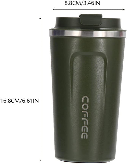 Coffee Travel Mug, 17 oz Insulated Coffee Mug with Spill Leakproof Lid,Stainless Steel Reusable Vacuum Double Wall Insulated Coffee Cup for Keep Hot/Ice Drinks,Tea,Beer,Water