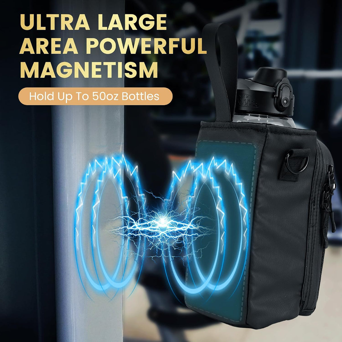 Magnetic Gym Bag for Men, Magnetic Gym Water Bottle Bag