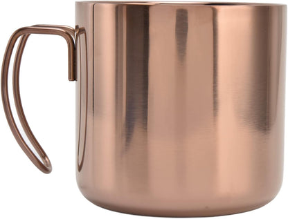 Coffee Mug Stainless Steel Travel Mug 400ml with Handle Portable Coffee Cup for Home Office Restaurant Camping, 304 Stainless Steel Water Cup, Easy Carry, Simple Style (400ml)