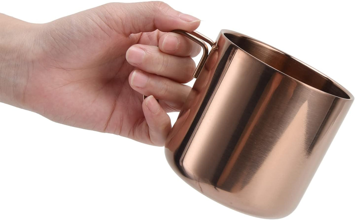 Coffee Mug Stainless Steel Travel Mug 400ml with Handle Portable Coffee Cup for Home Office Restaurant Camping, 304 Stainless Steel Water Cup, Easy Carry, Simple Style (400ml)