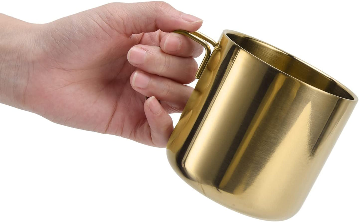 Coffee Mug Stainless Steel Travel Mug 400ml with Handle Portable Coffee Cup for Home Office Restaurant Camping, 304 Stainless Steel Water Cup, Easy Carry, Simple Style (400ml)