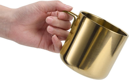 Coffee Mug Stainless Steel Travel Mug 400ml with Handle Portable Coffee Cup for Home Office Restaurant Camping, 304 Stainless Steel Water Cup, Easy Carry, Simple Style (400ml)