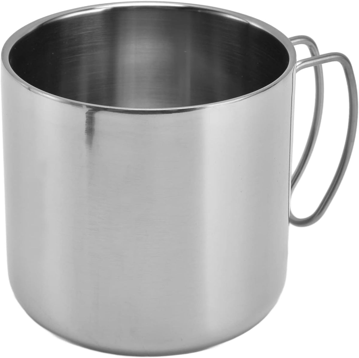 Coffee Mug Stainless Steel Travel Mug 400ml with Handle Portable Coffee Cup for Home Office Restaurant Camping, 304 Stainless Steel Water Cup, Easy Carry, Simple Style (400ml)