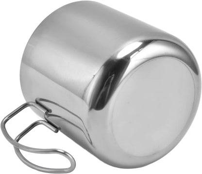 Coffee Mug Stainless Steel Travel Mug 400ml with Handle Portable Coffee Cup for Home Office Restaurant Camping, 304 Stainless Steel Water Cup, Easy Carry, Simple Style (400ml)