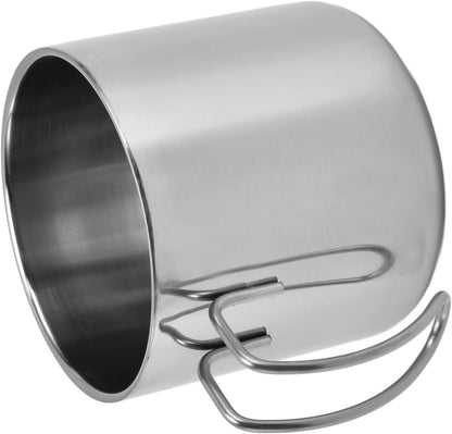 Coffee Mug Stainless Steel Travel Mug 400ml with Handle Portable Coffee Cup for Home Office Restaurant Camping, 304 Stainless Steel Water Cup, Easy Carry, Simple Style (400ml)