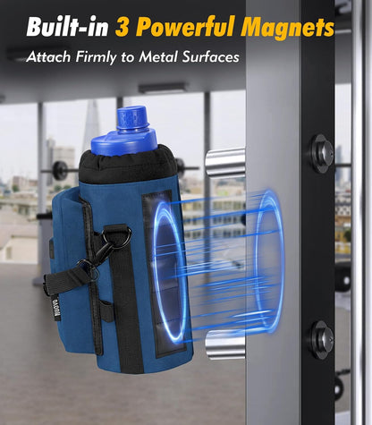 Water Bottle Holder With Strap, 2 Pack, 20-40 oz, Black+Black - Colors B