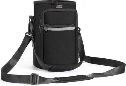 Water Bottle Holder With Strap, 2 Pack, 20-40 oz, Black+Black - Colors B