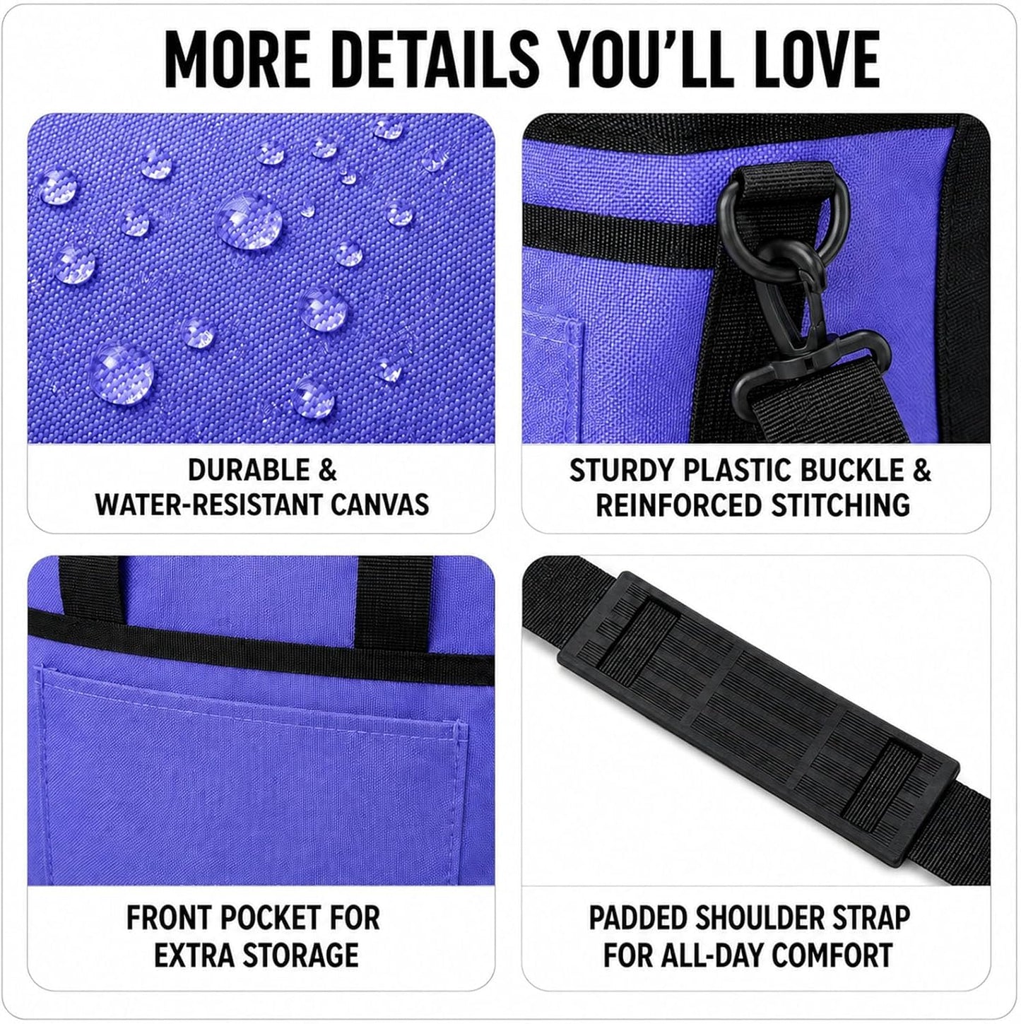 Drink Carrier Tote Bag, Family Size 4 Compartment Drink Bag | Insulated 4 Water Bottle Holder, Adjustable Strap,Multiple Tumbler Carrier Caddy for Car,Delivery,Family Outings Fits Any Cup