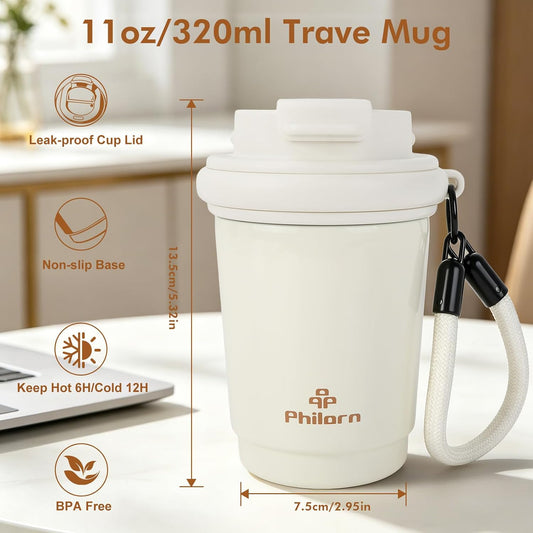 11 oz Travel Coffee Mug Spill Proof Leak Proof Coffee Tumbler